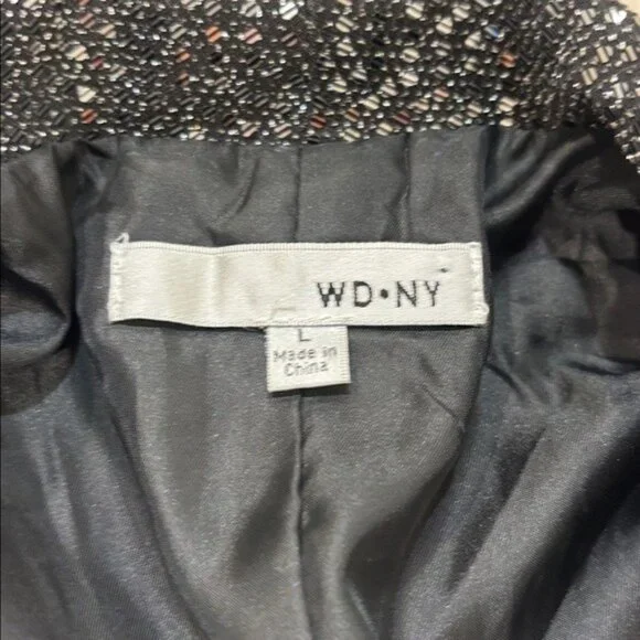 WD.NY Black Sequin Blazer size Large holiday part new years eve - Picture 3 of 7